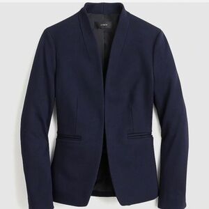 J. Crew Going Out Blazer in Stretch Twill Navy Blue Size 0P Petite